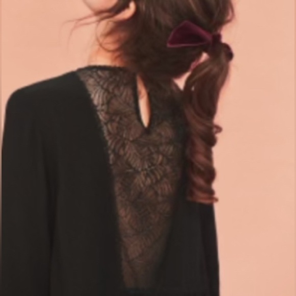 RARE Sezane Pauline Blouse in Black